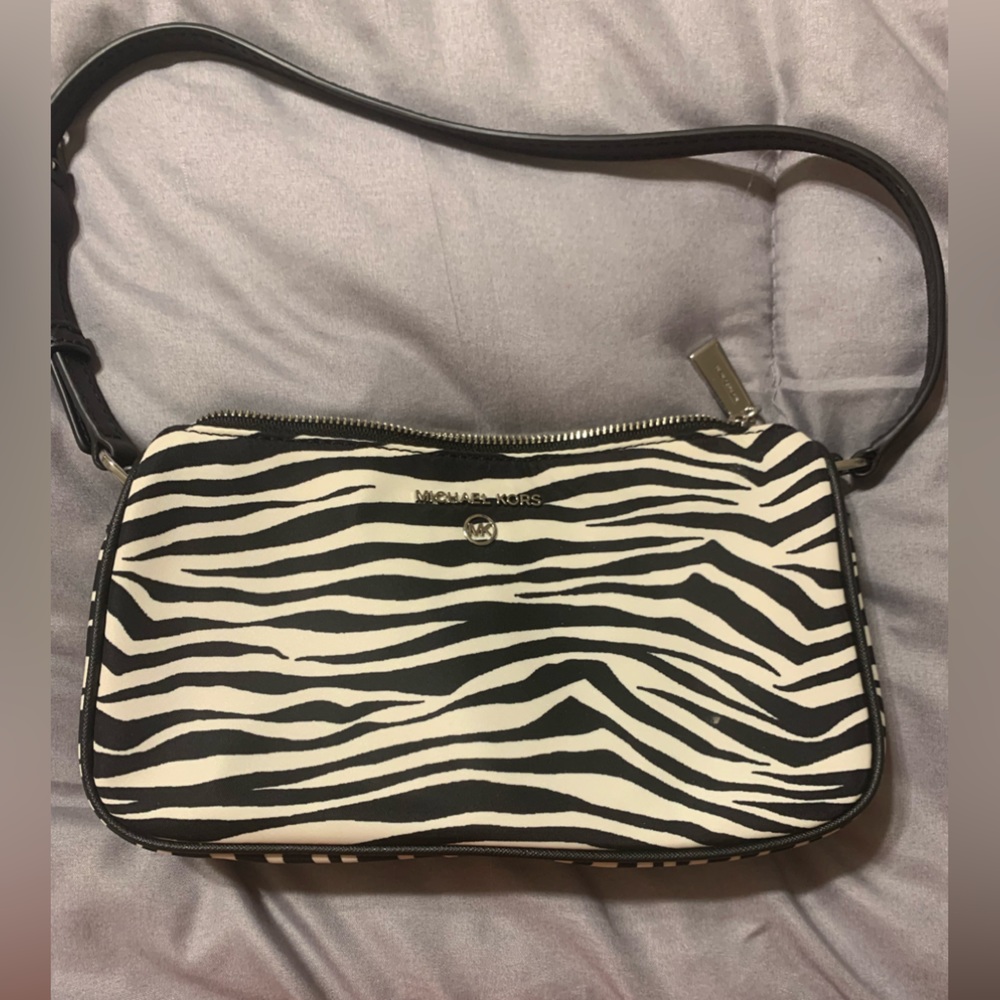 Michael Kors zebra print small shoulder bag